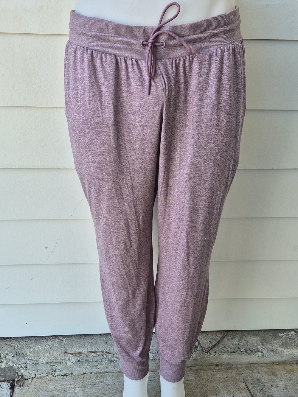 Athleta Uptempo Jogger Pants Heathered Purple Drawstring Pocket Womens Size 1X
